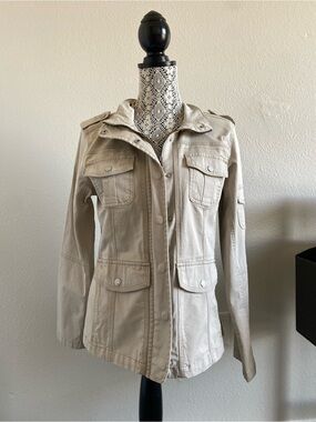 Kensie jeans Light Beige Utility Jacket - Women